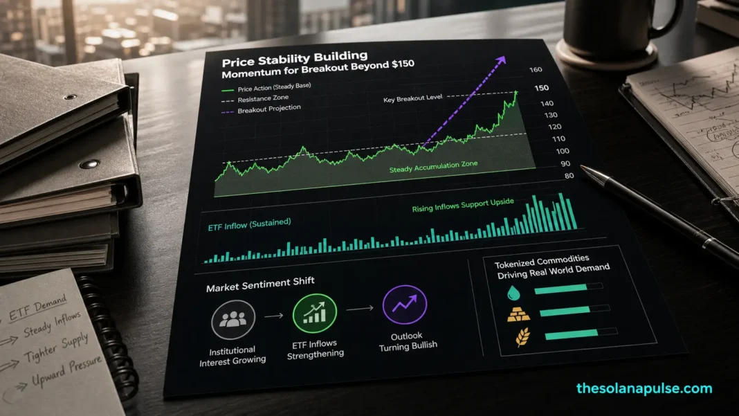 SOL Holds $120 as ETF Inflows Signal Potential $150 Breakout